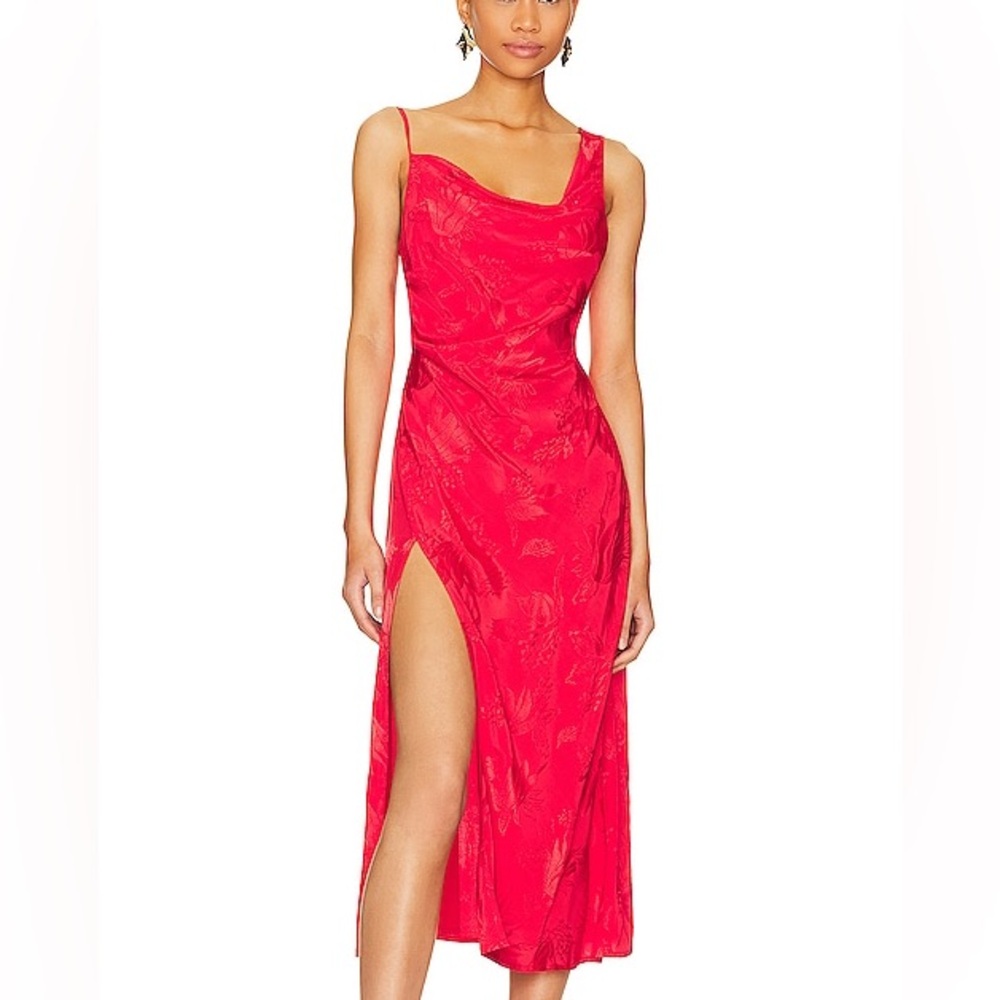 For Love And Lemons Red Midi Dress